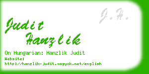 judit hanzlik business card